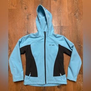 Free Country Girls Medium Softshell Raincoat Jacket Waterproof "Live In It"